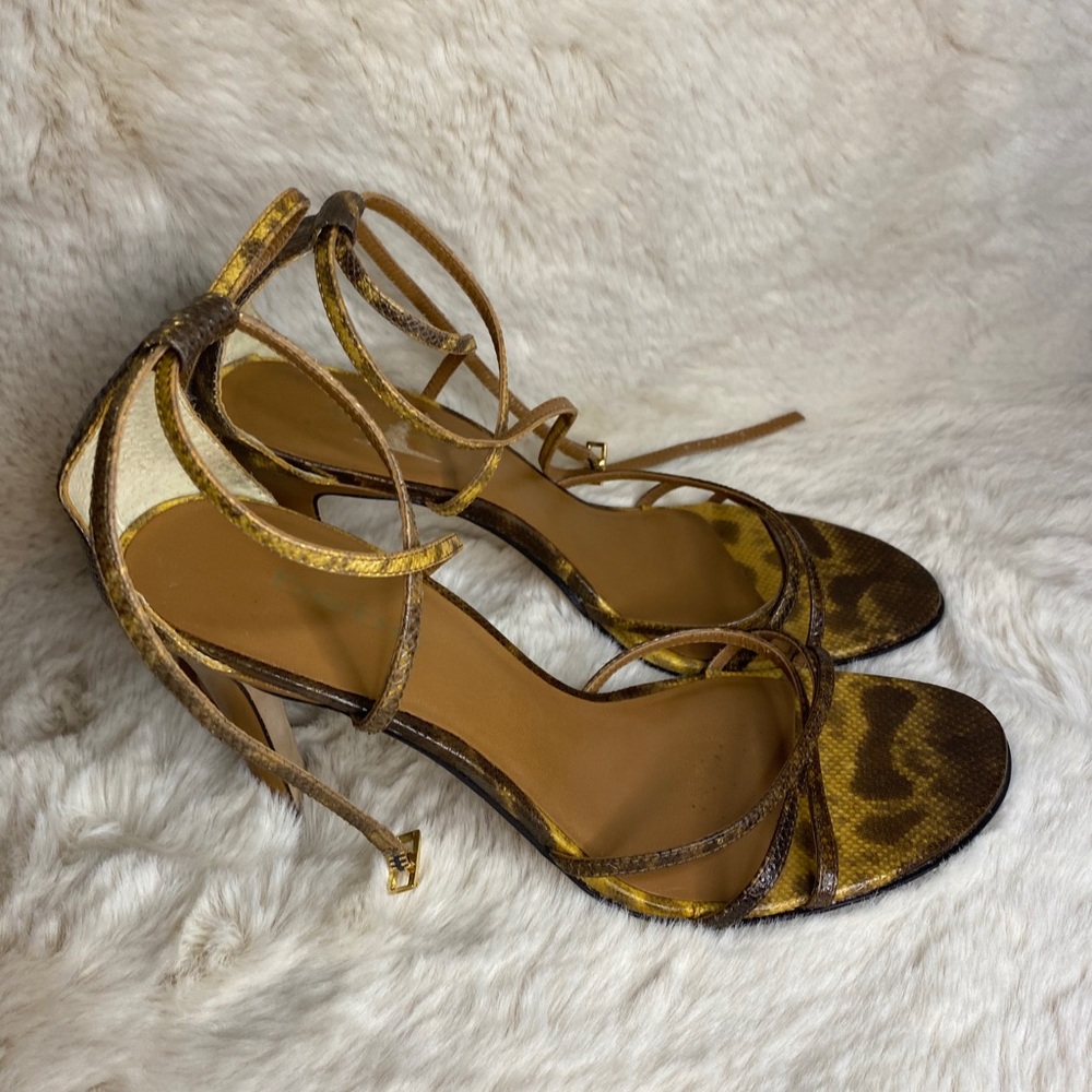 Bebe Strap Up Ankle Snake Heels